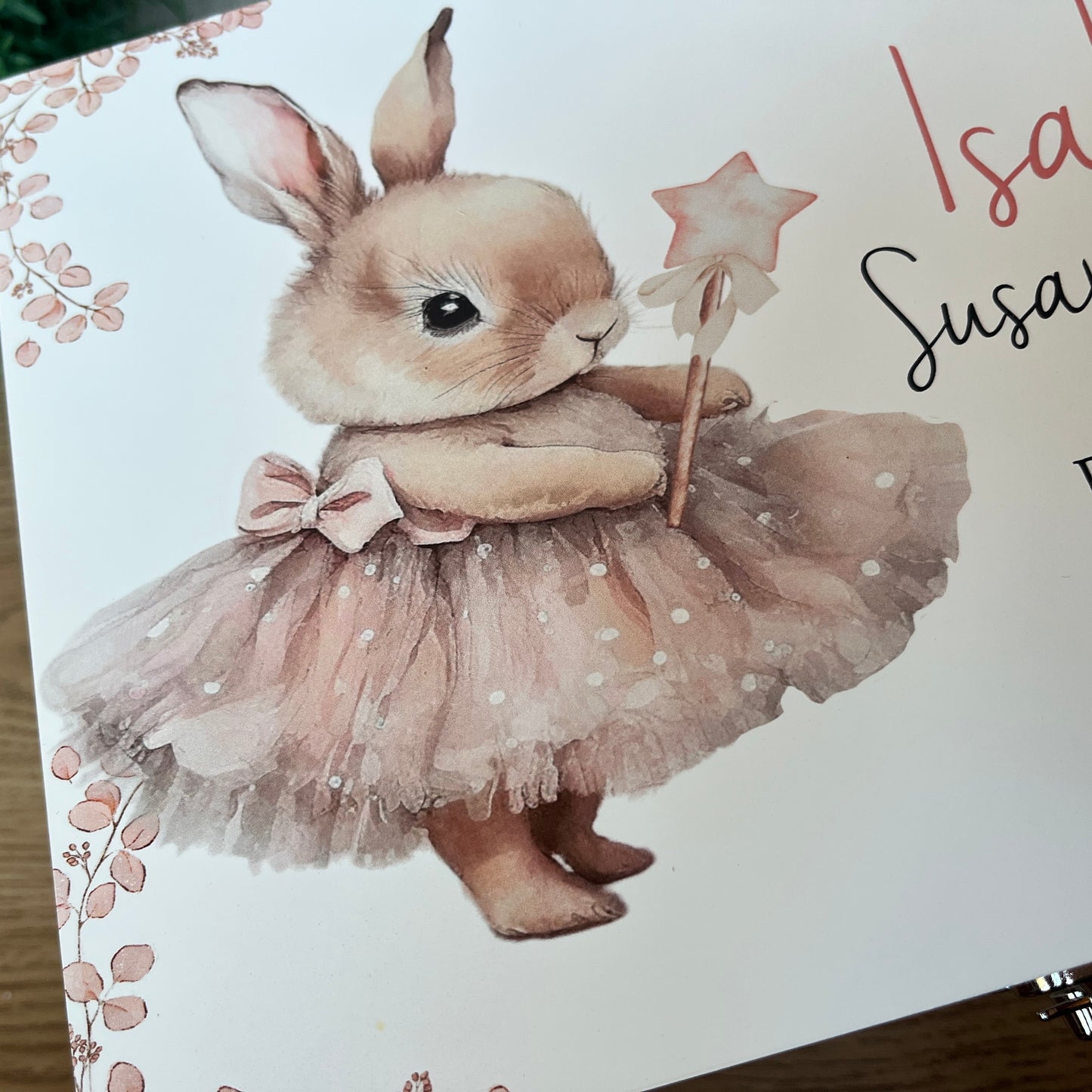 Ballerina Bunny Luxury white baby memory box