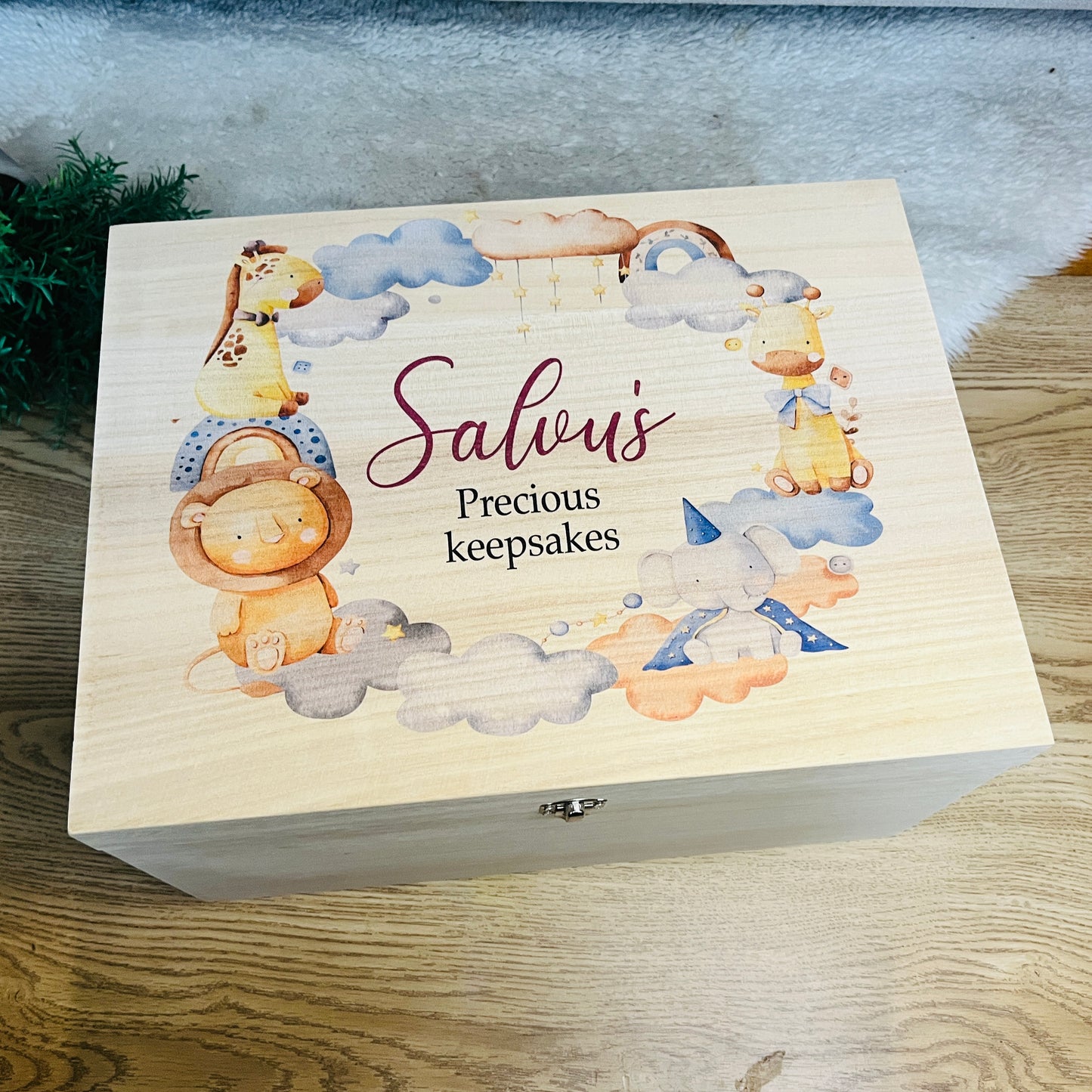 Safari wreath keepsake box