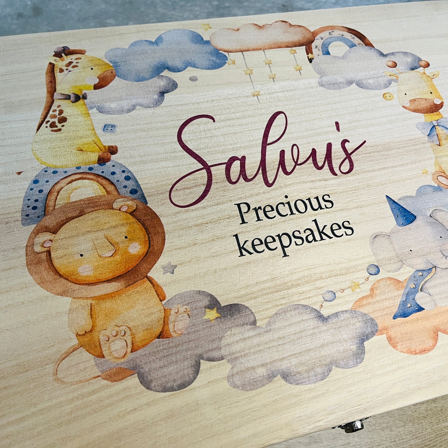 Safari wreath keepsake box