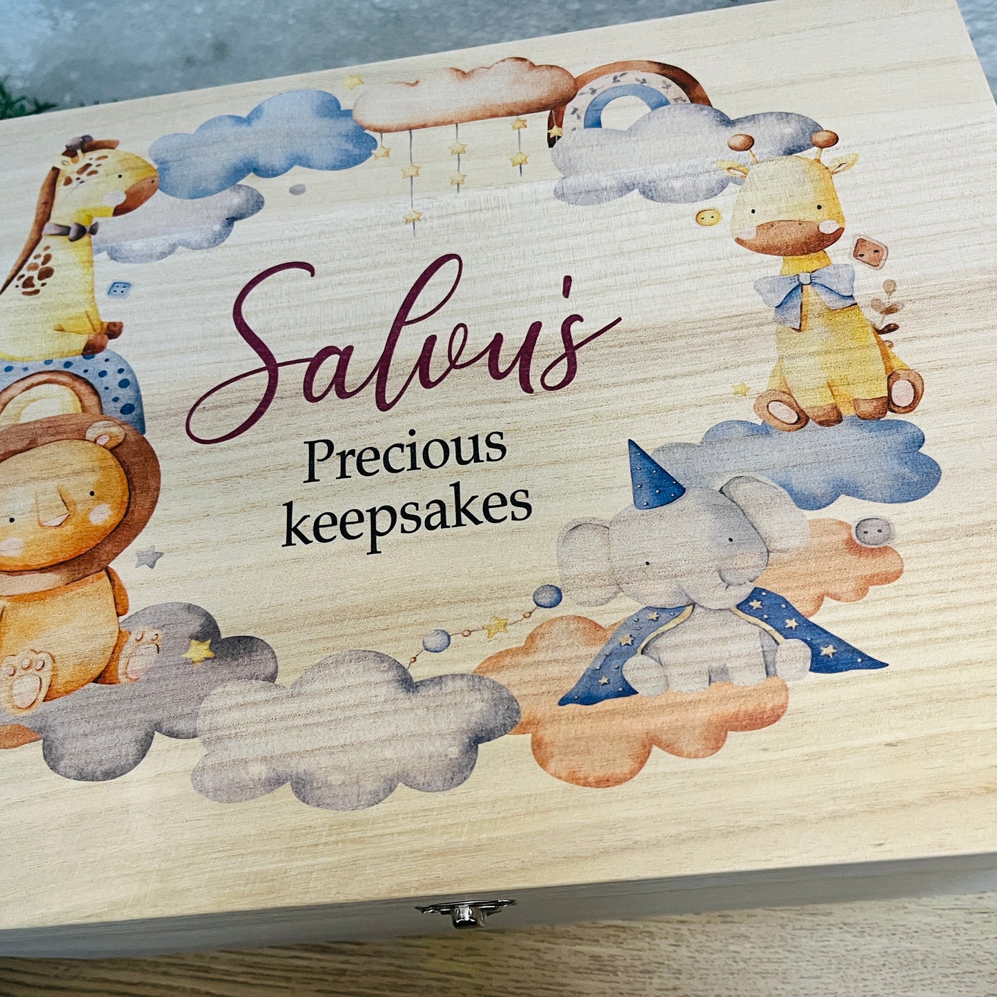 Safari wreath keepsake box