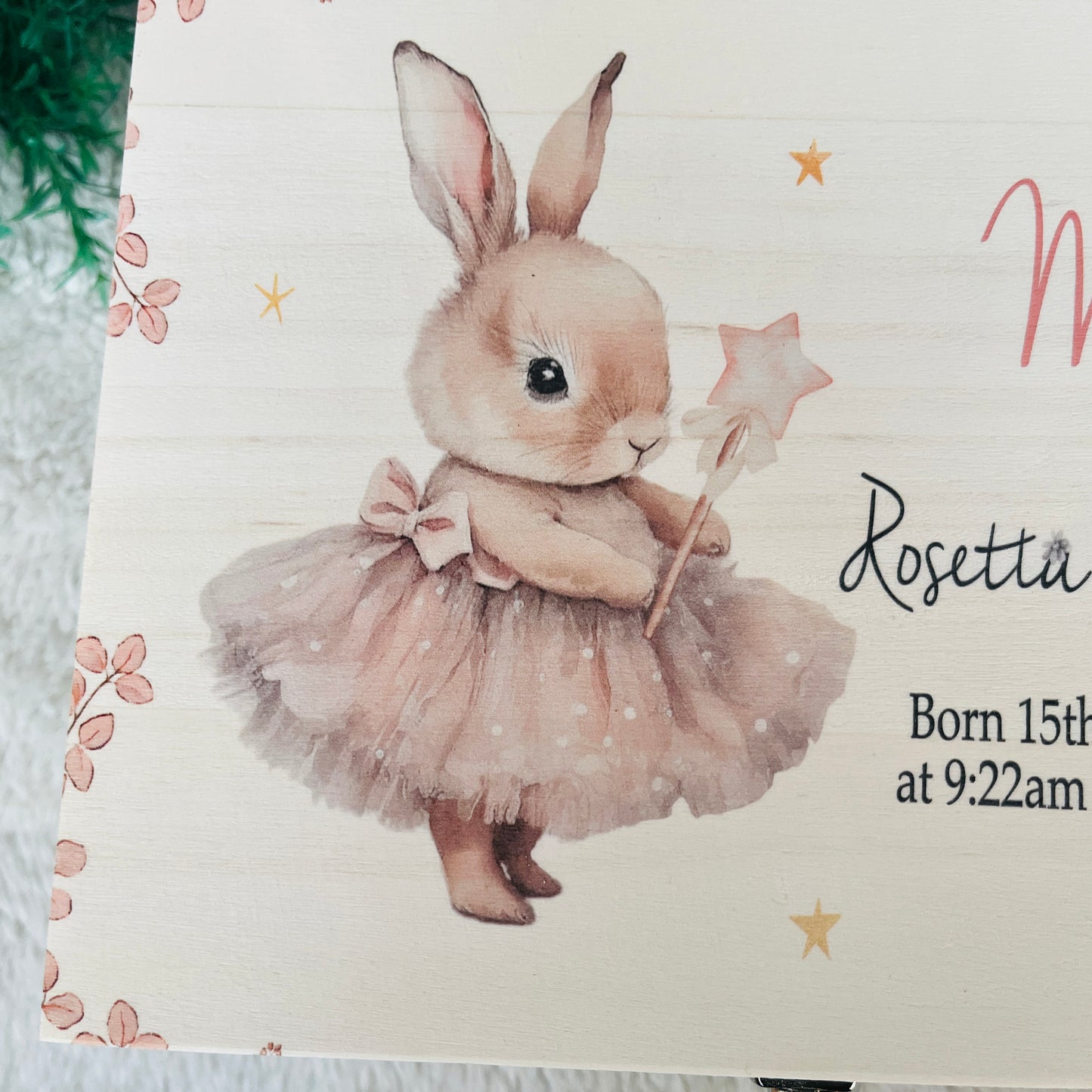 Cute Ballerina Rabbit keepsake box