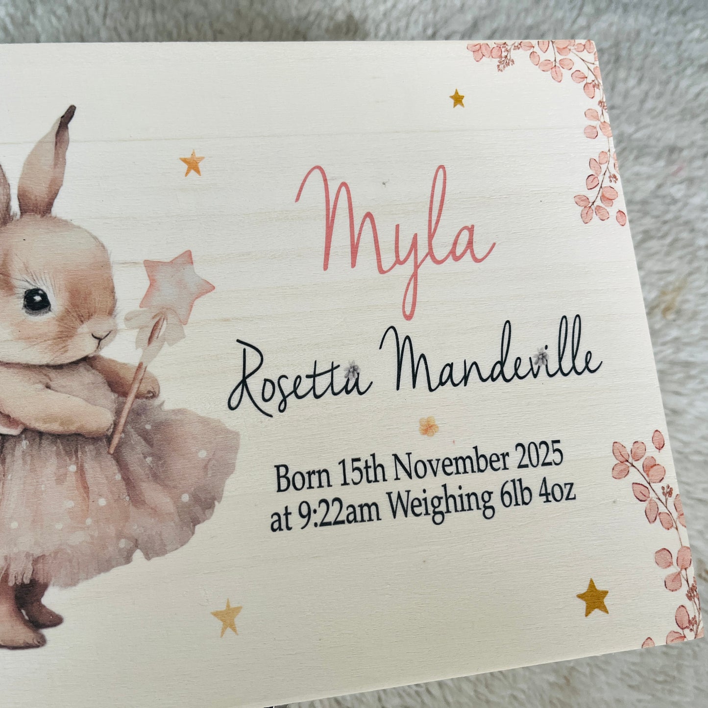 Cute Ballerina Rabbit keepsake box