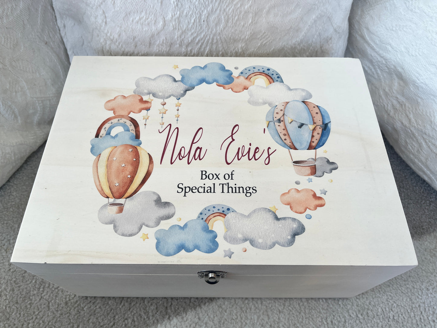 Hot air balloon wreath  keepsake box