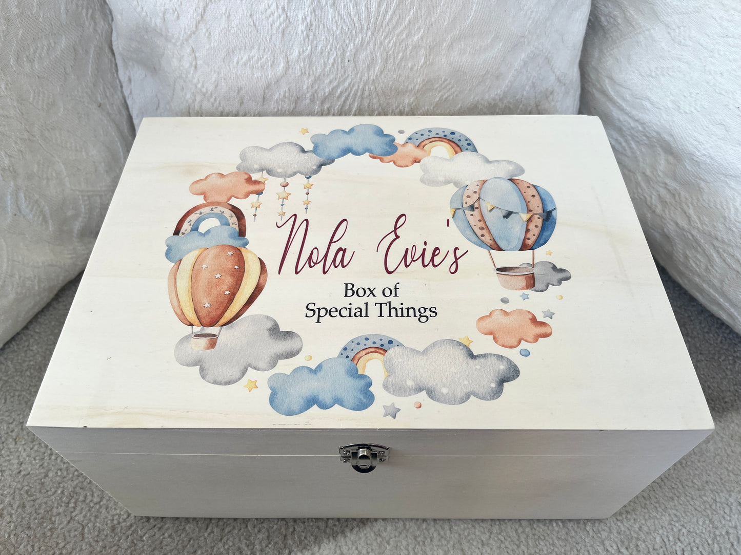 Hot air balloon wreath  keepsake box