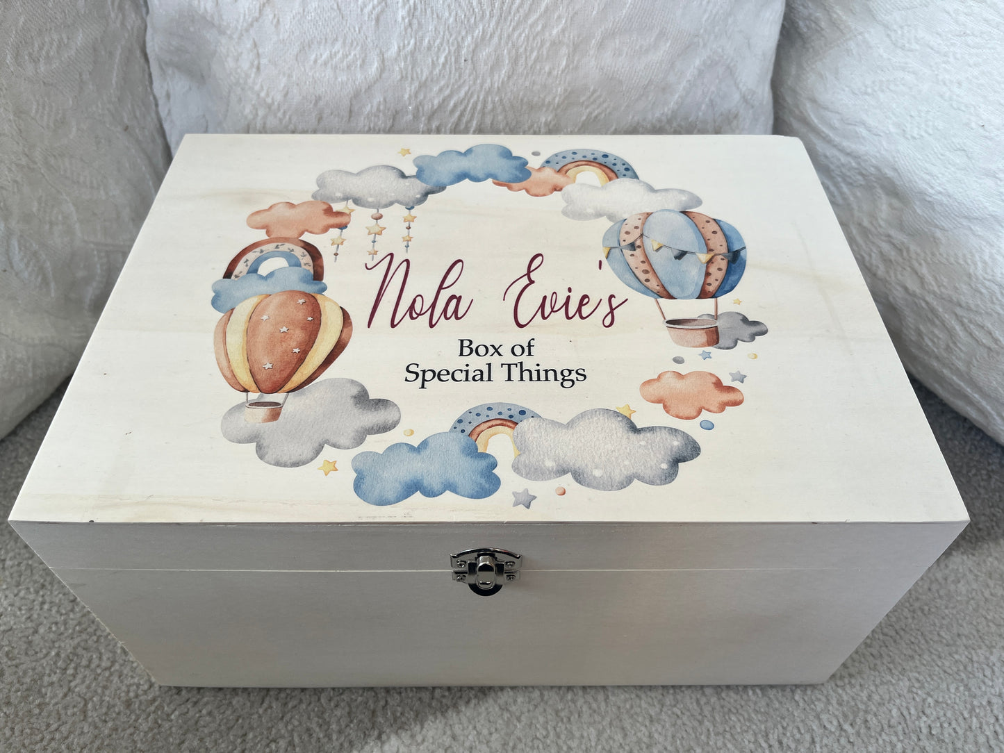 Hot air balloon wreath  keepsake box