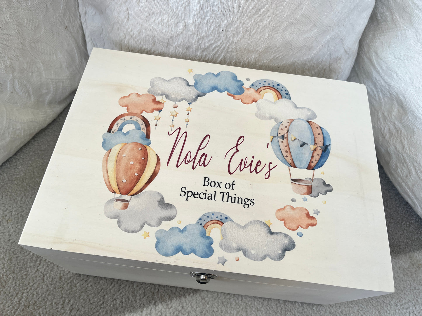 Hot air balloon wreath  keepsake box