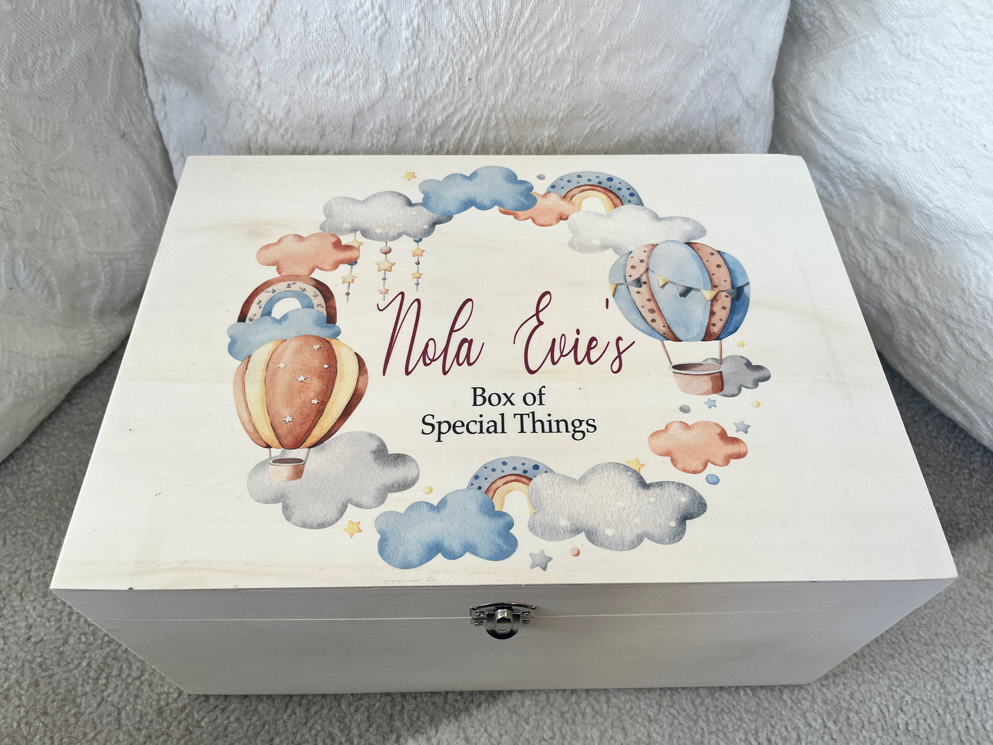 Hot air balloon wreath  keepsake box