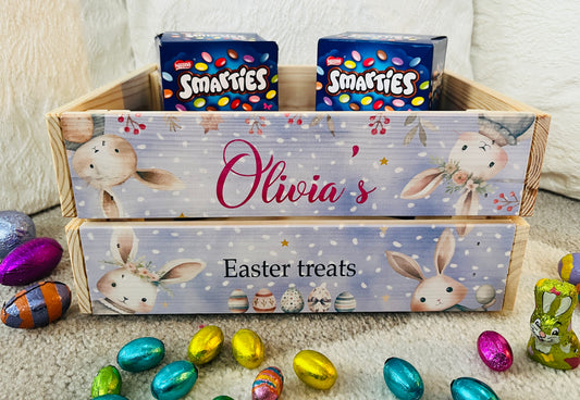 Rabbit heads Easter crate