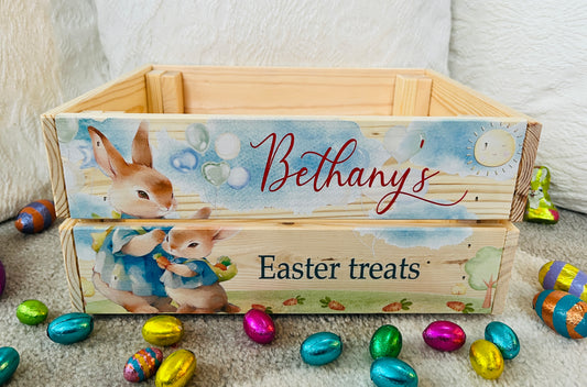 Rabbits family Easter crate