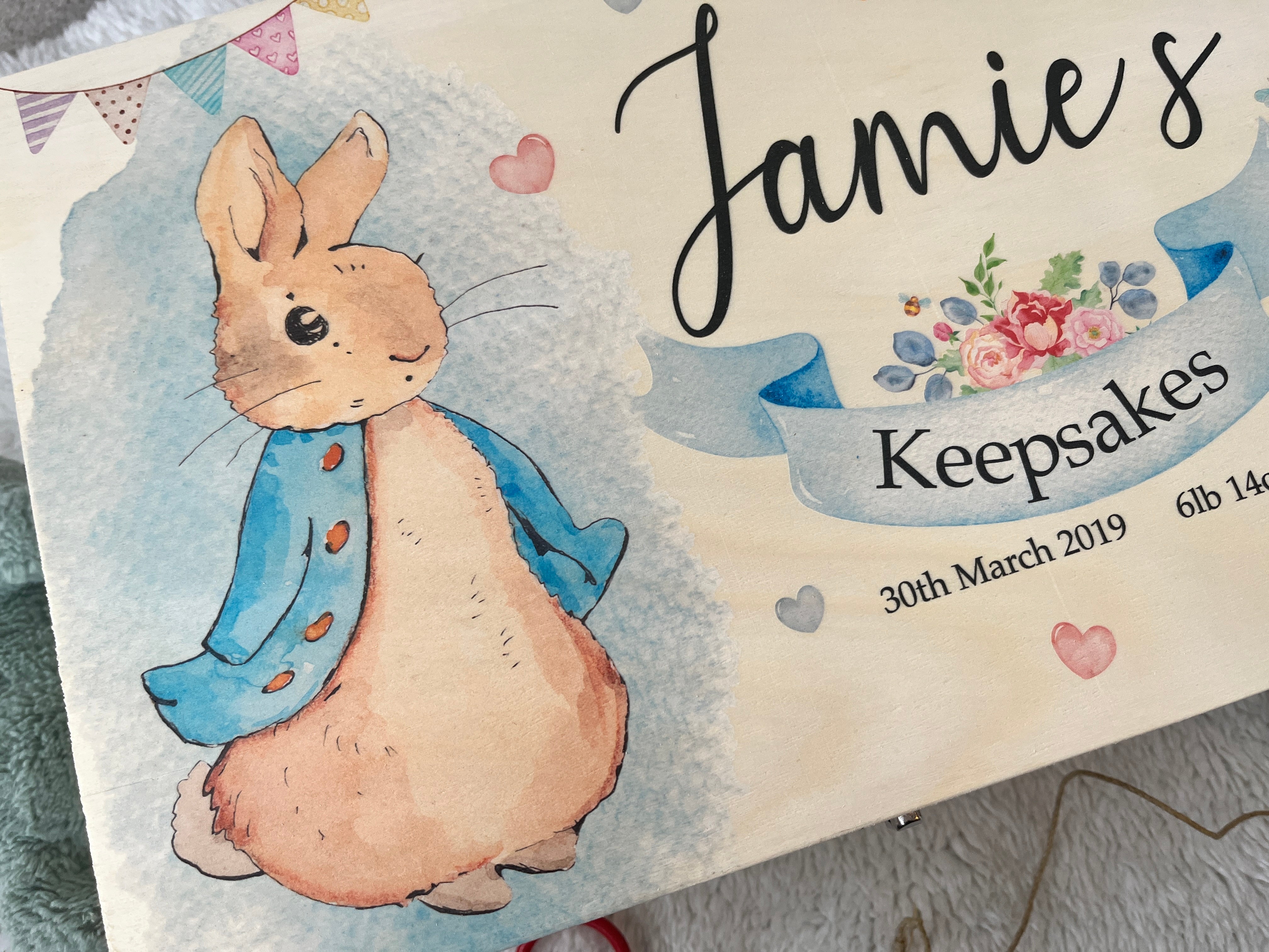 Vintage Rabbit Keepsake online Box