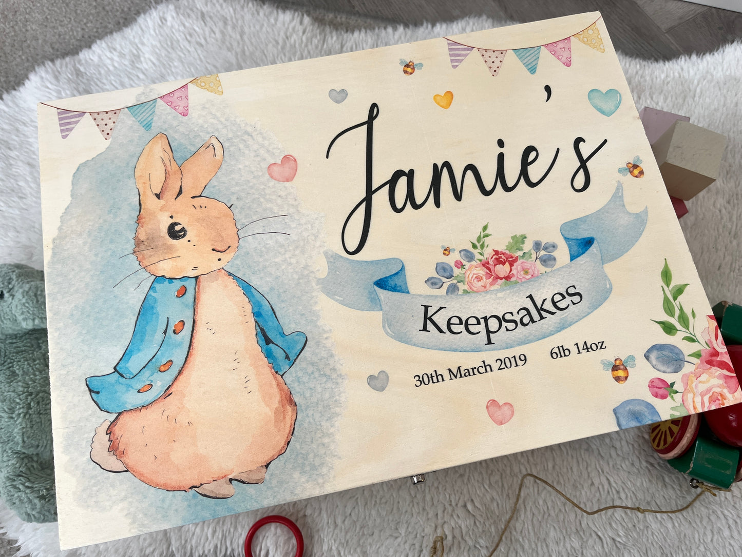 Rabbit keepsake box