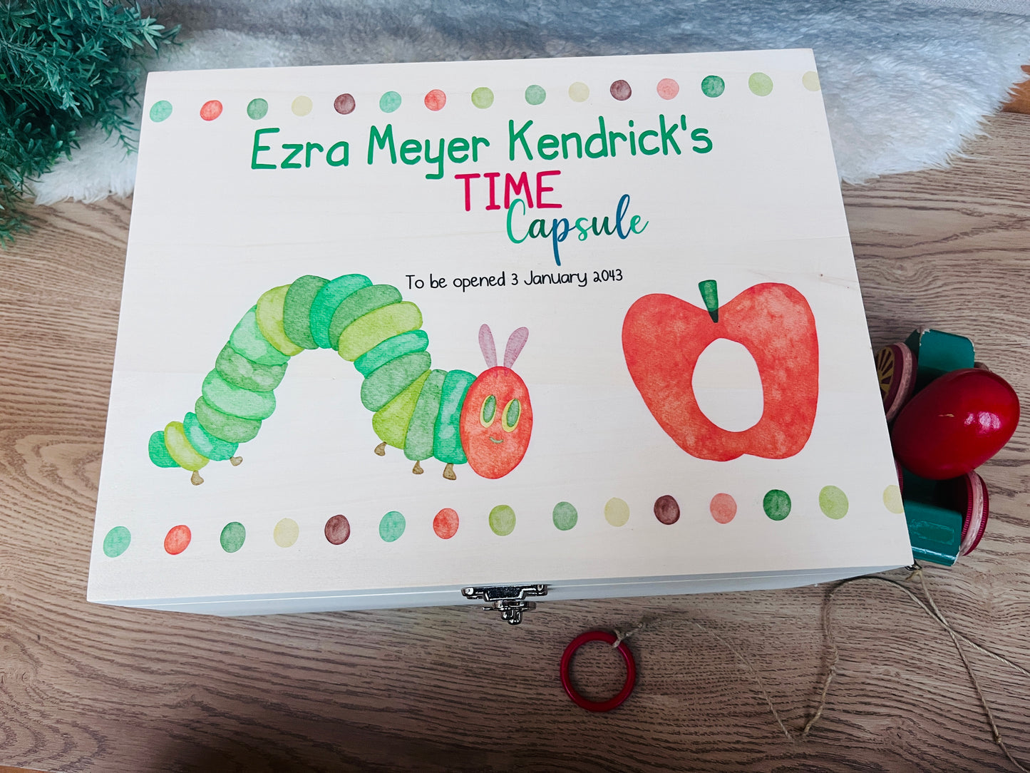 Caterpillar keepsake box