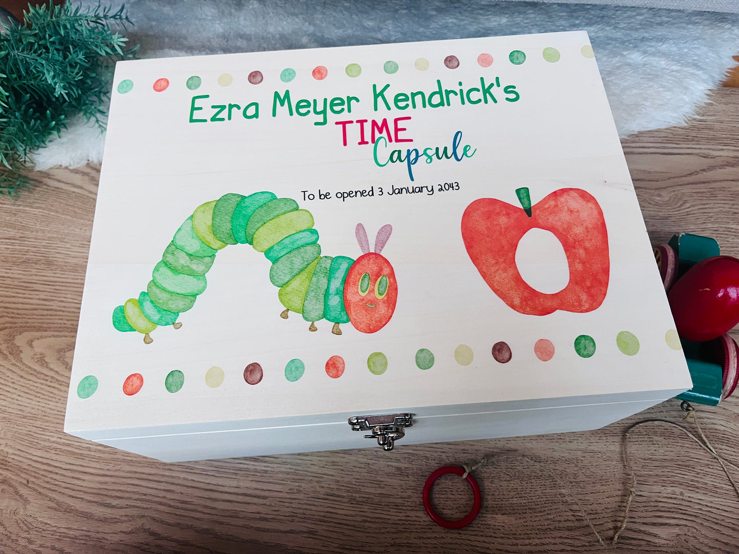 Caterpillar keepsake box