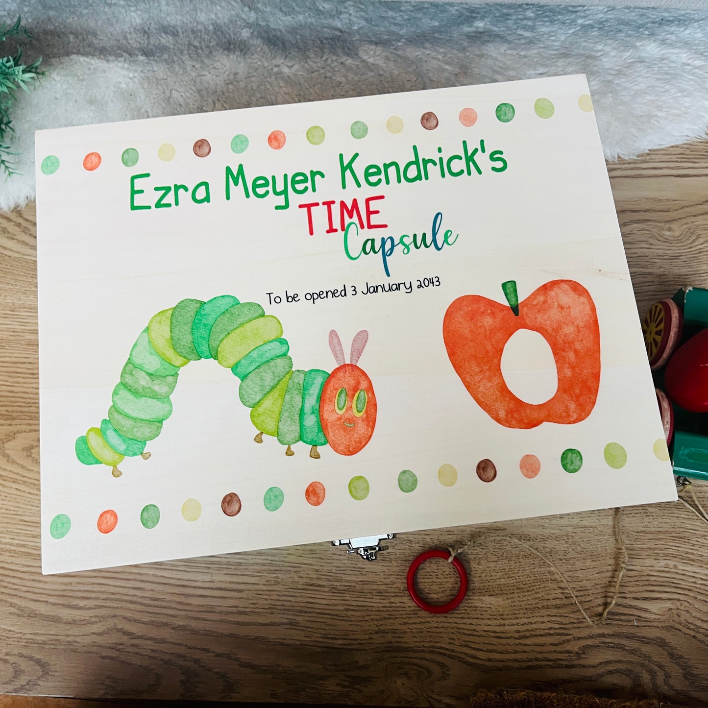 Caterpillar keepsake box