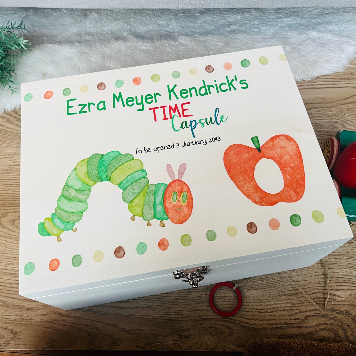 Caterpillar keepsake box
