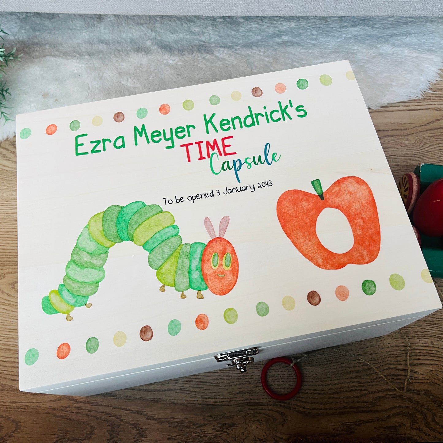 Caterpillar keepsake box