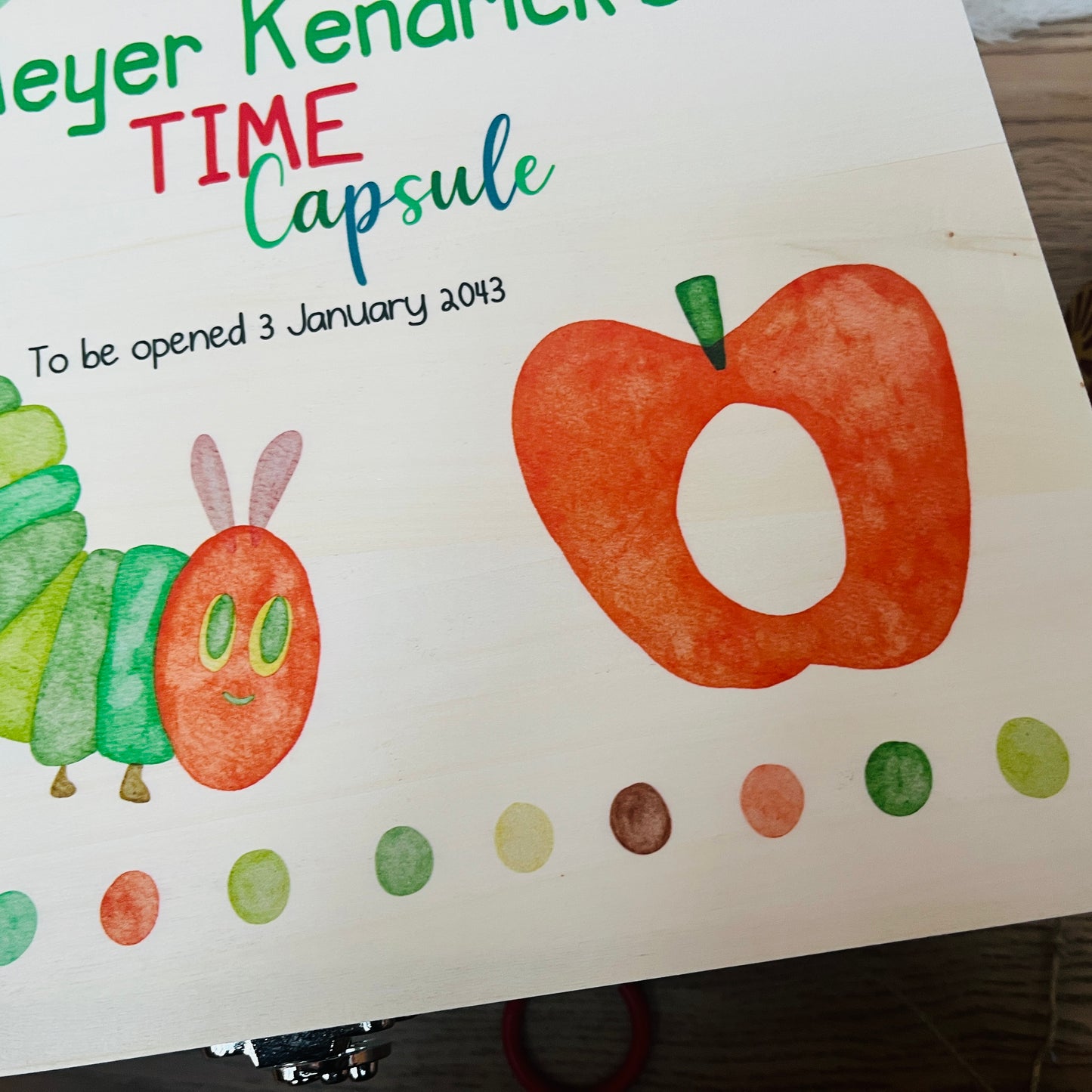 Caterpillar keepsake box