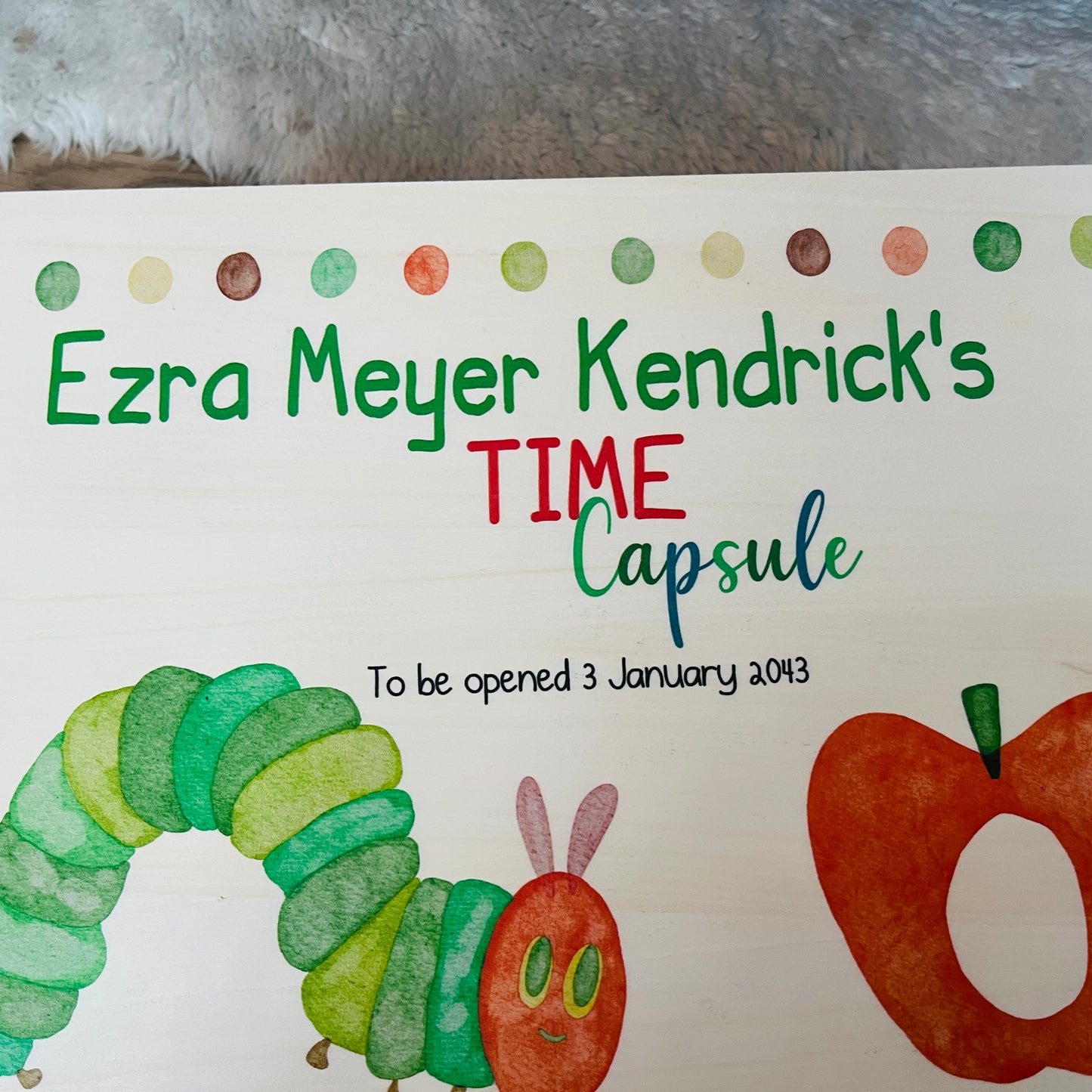 Caterpillar keepsake box