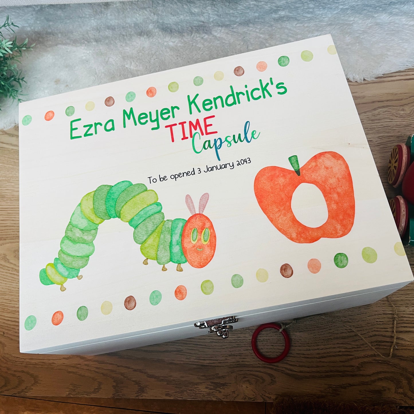 Caterpillar keepsake box