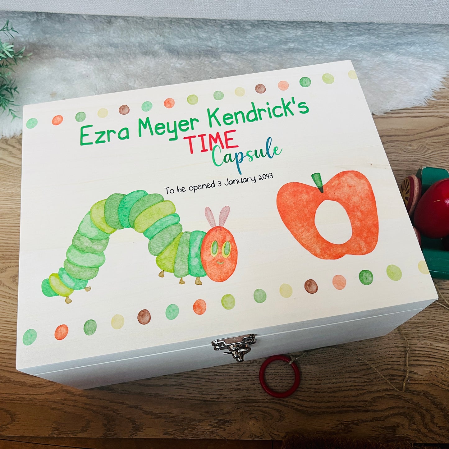 Caterpillar keepsake box