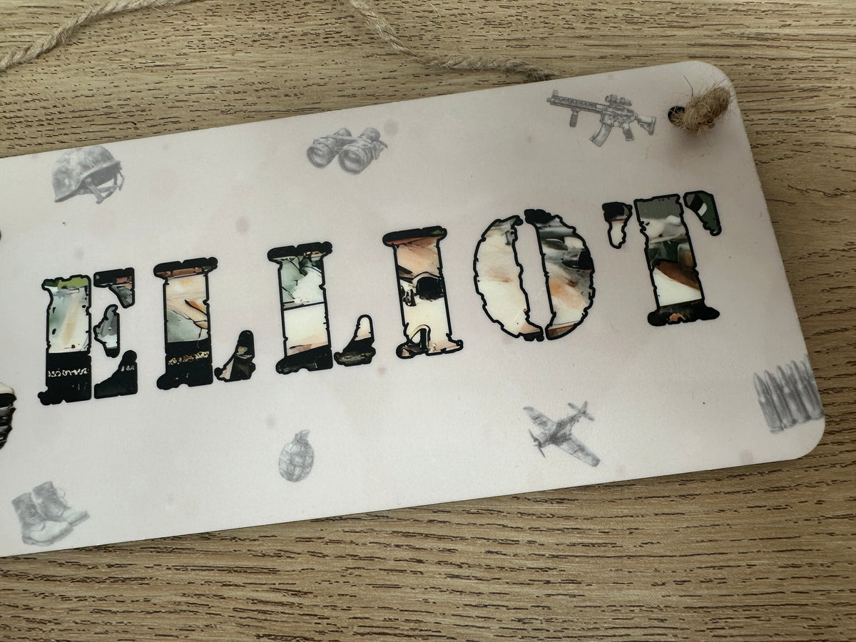 Military door sign