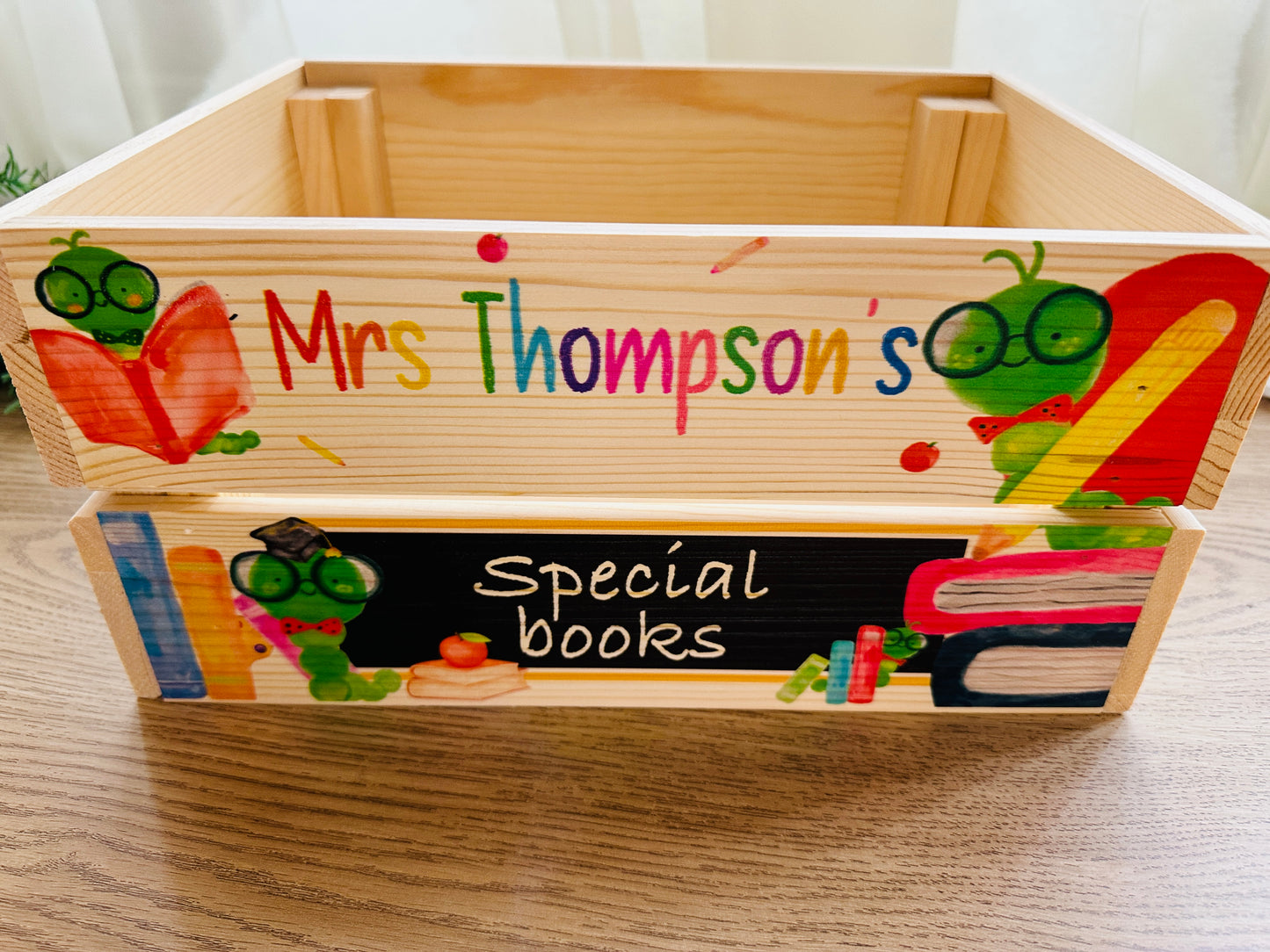 Teacher Caterpillar school box
