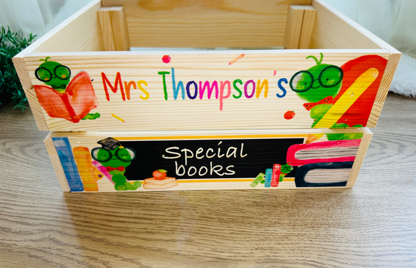 Teacher Caterpillar school box