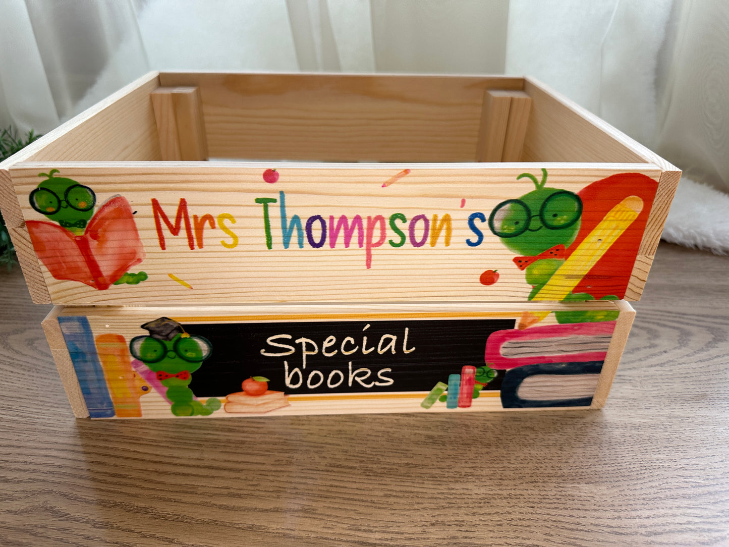 Teacher Caterpillar school box