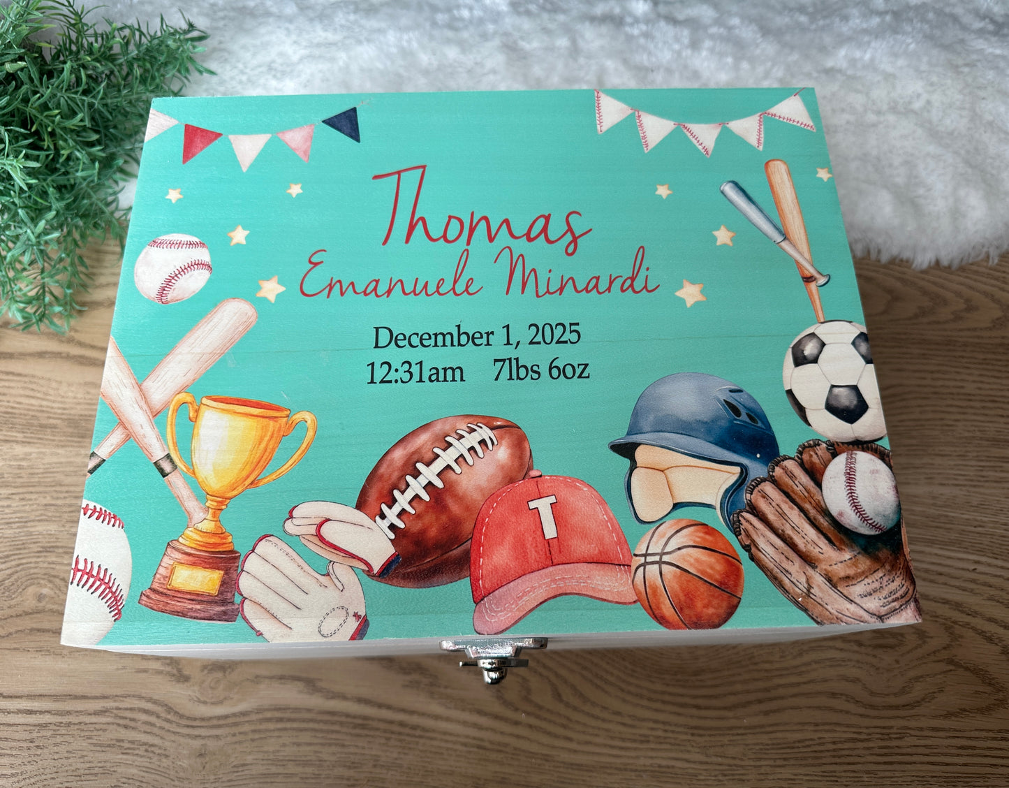 American Football keepsake box
