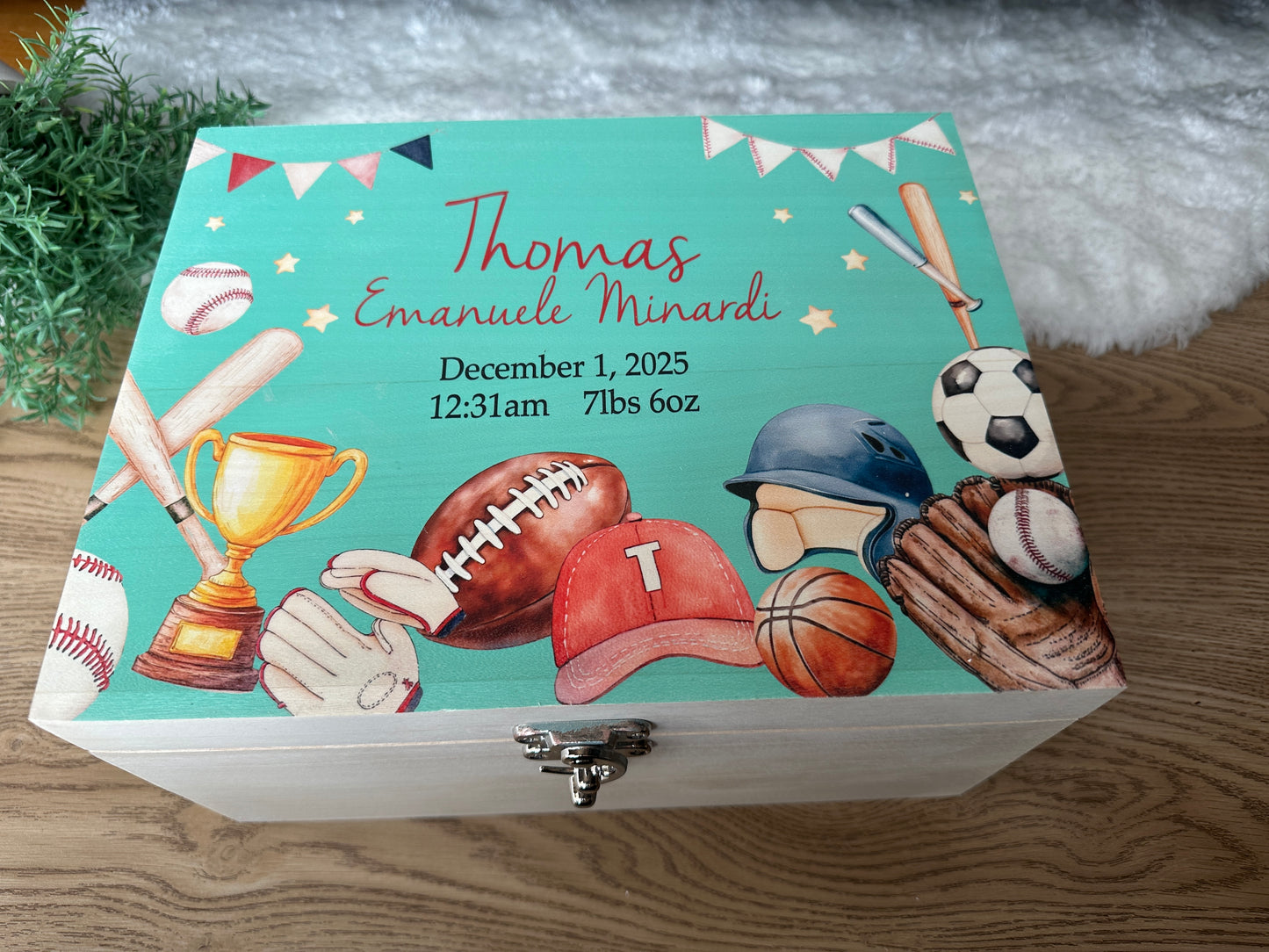 American Football keepsake box