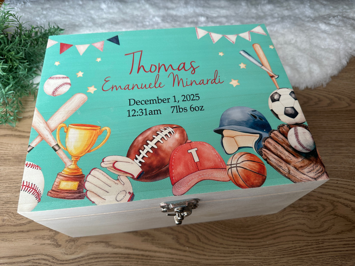 American Football keepsake box