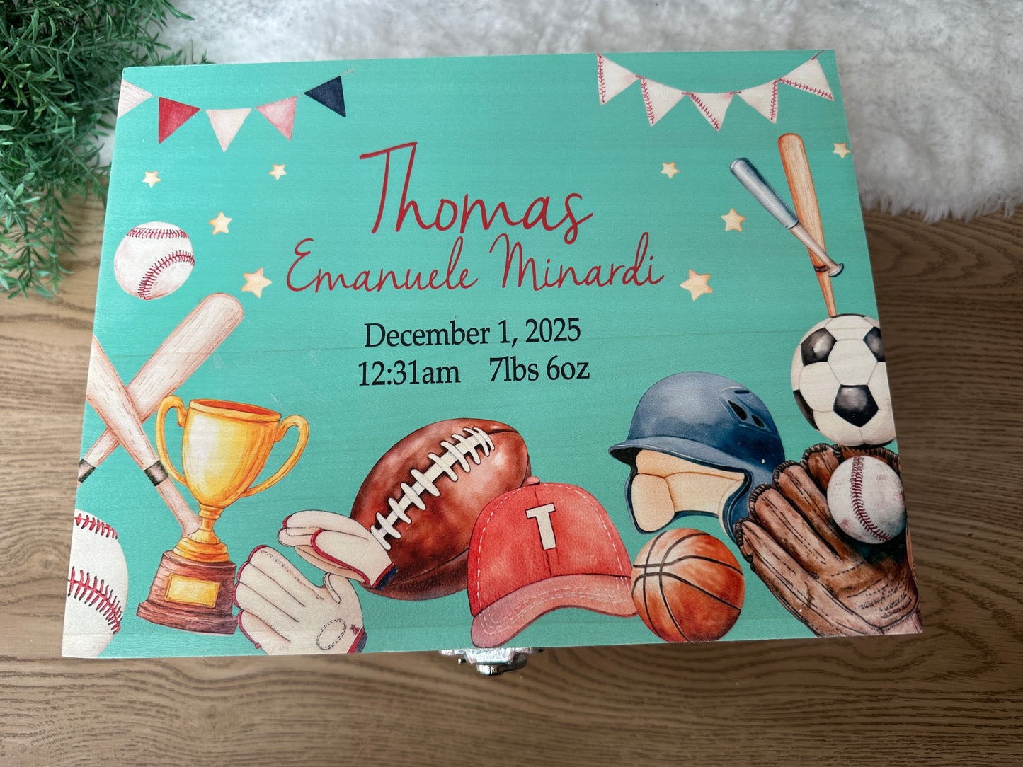 American Football keepsake box
