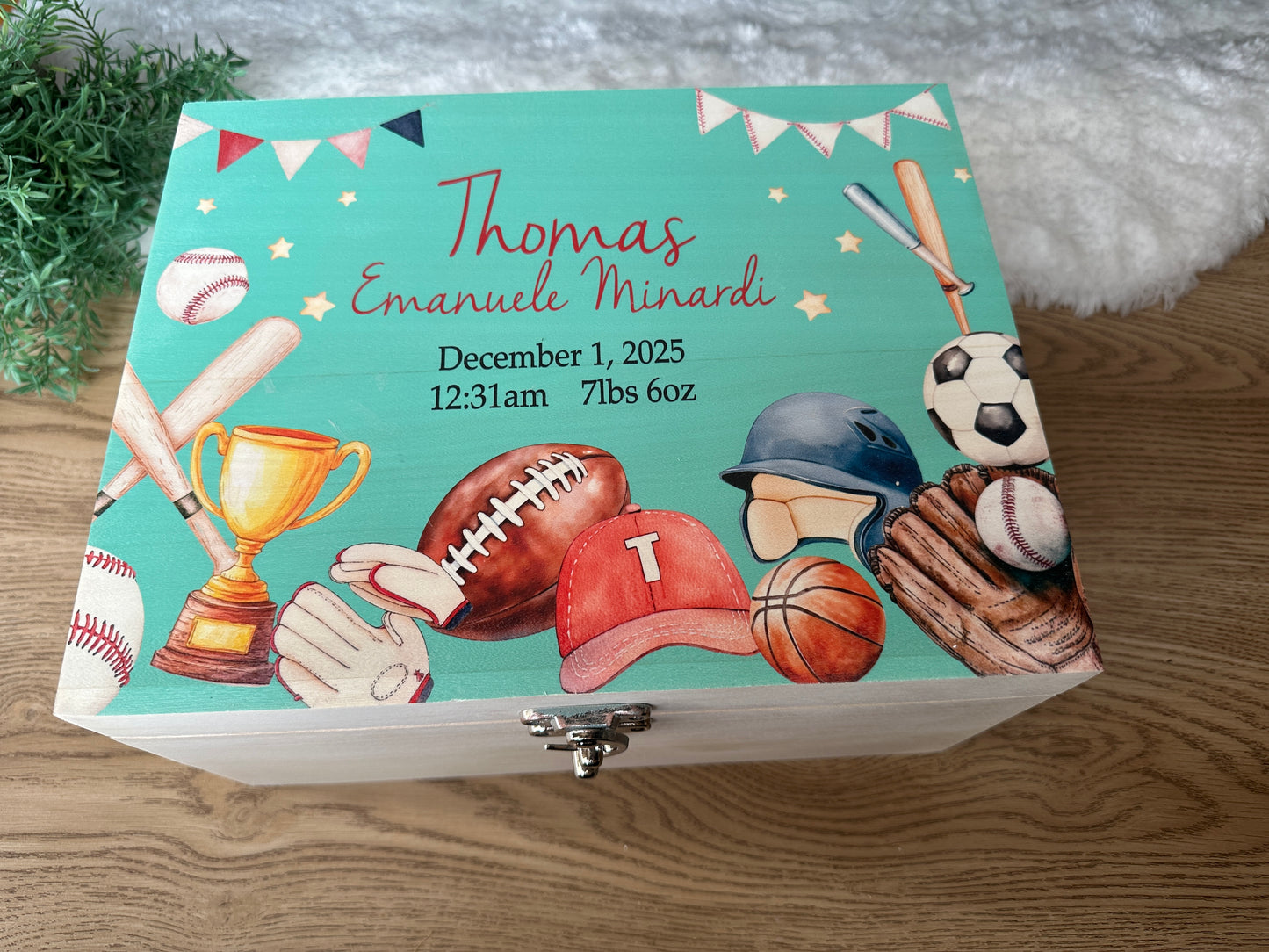 American Football keepsake box
