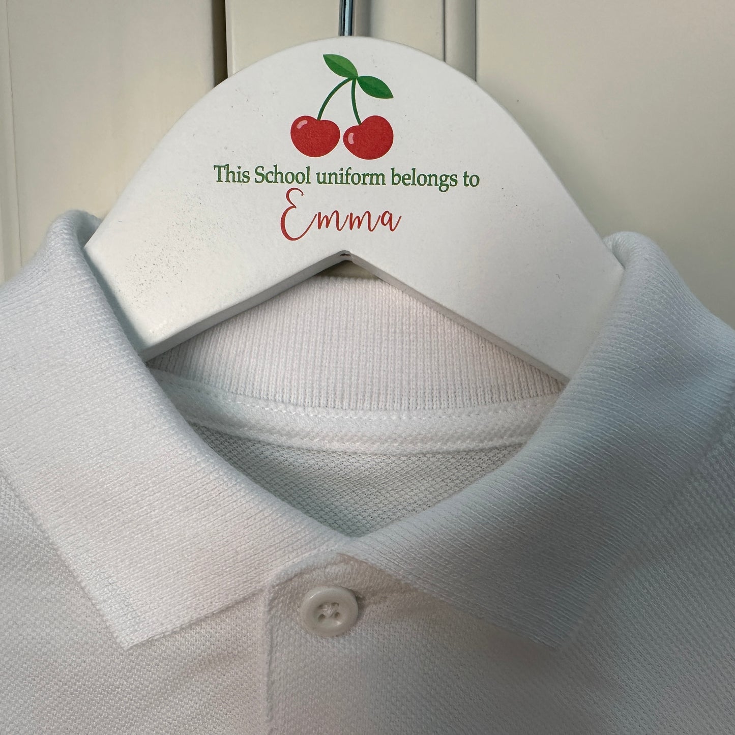 Cherries school uniform hanger