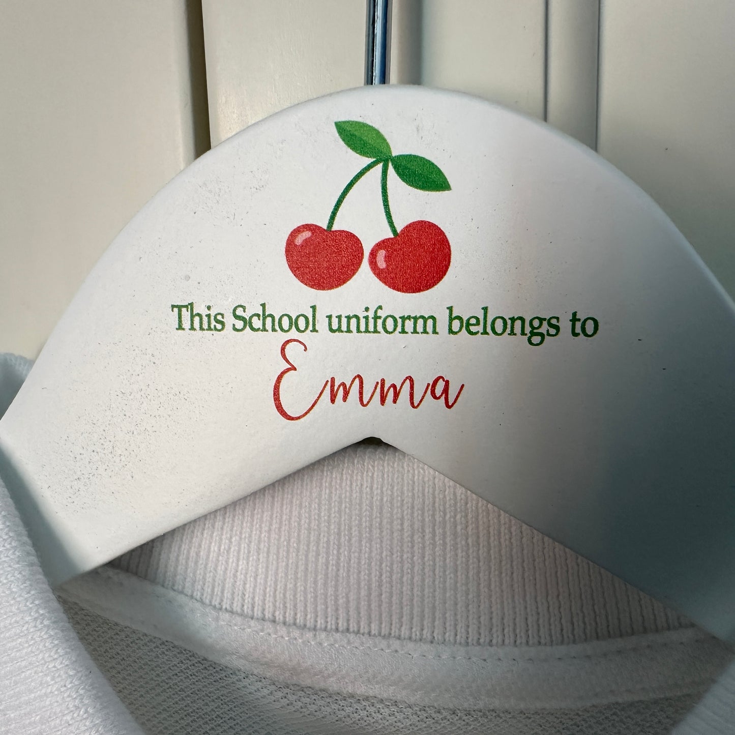 Cherries school uniform hanger