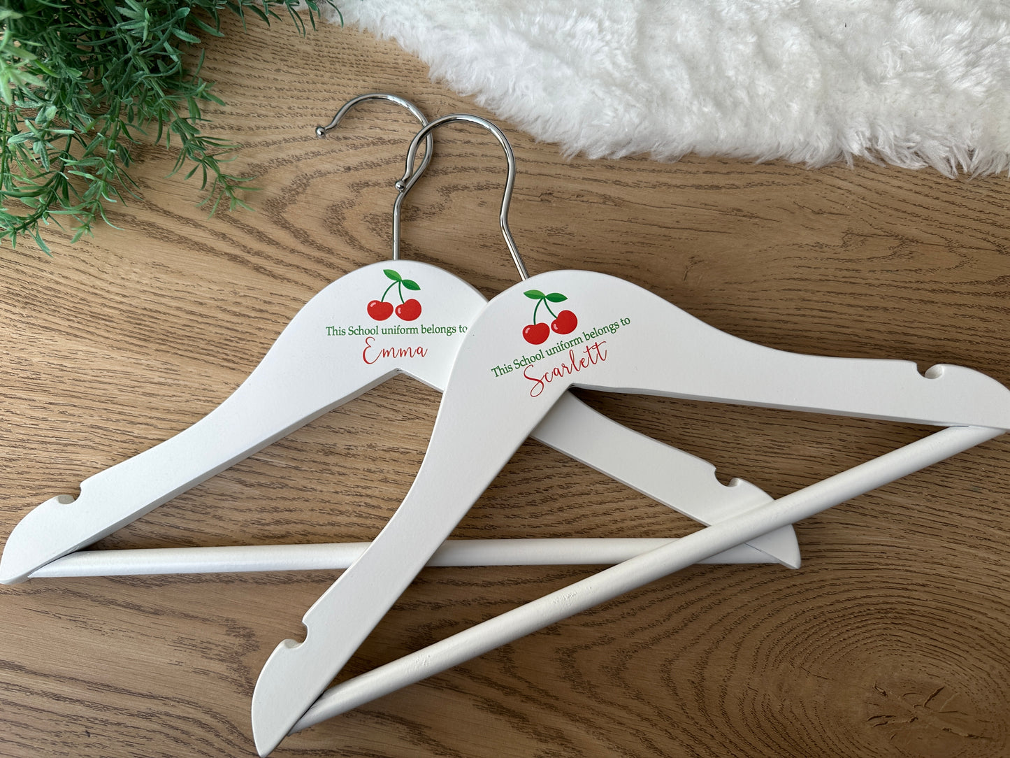 Cherries school uniform hanger
