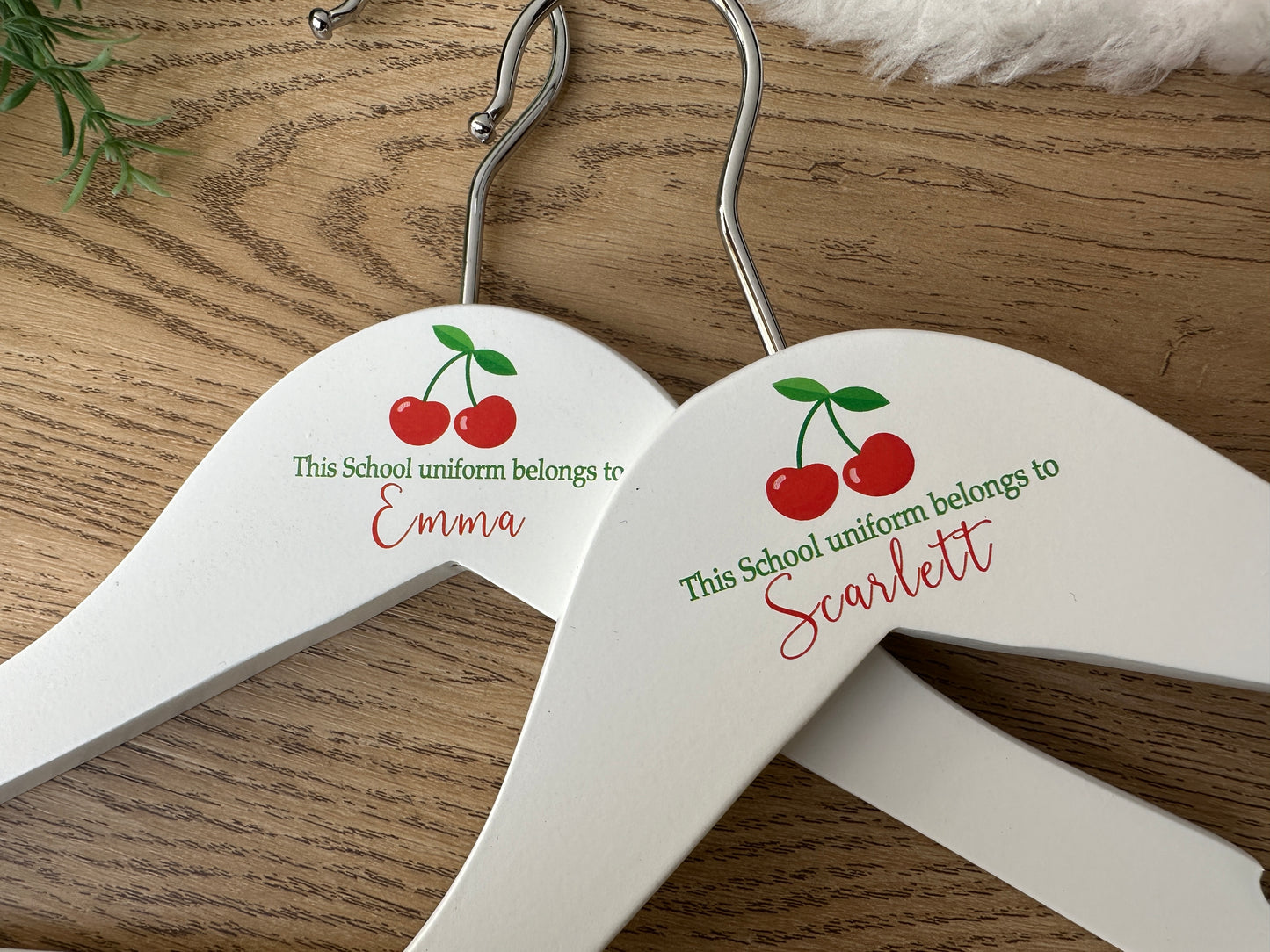 Cherries school uniform hanger