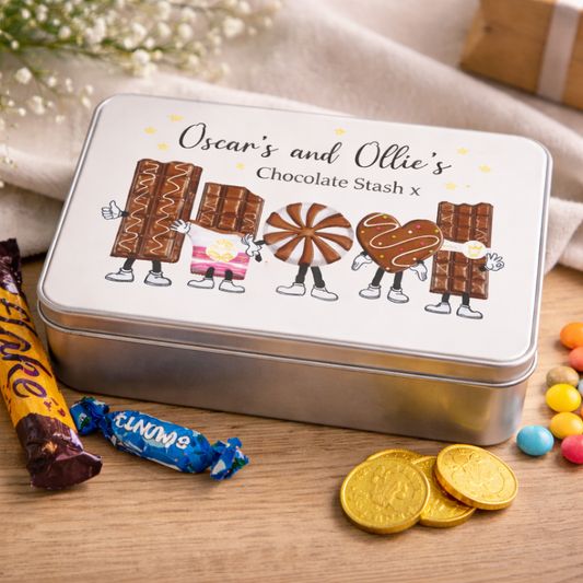 Chocolate character tin