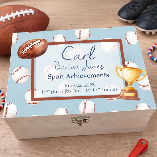 American Football Sport keepsake box