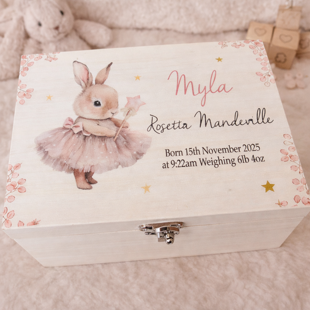 Cute Ballerina Rabbit keepsake box