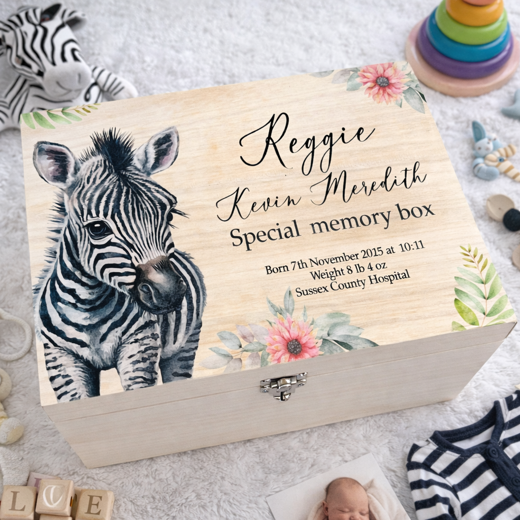 Zebra keepsake box
