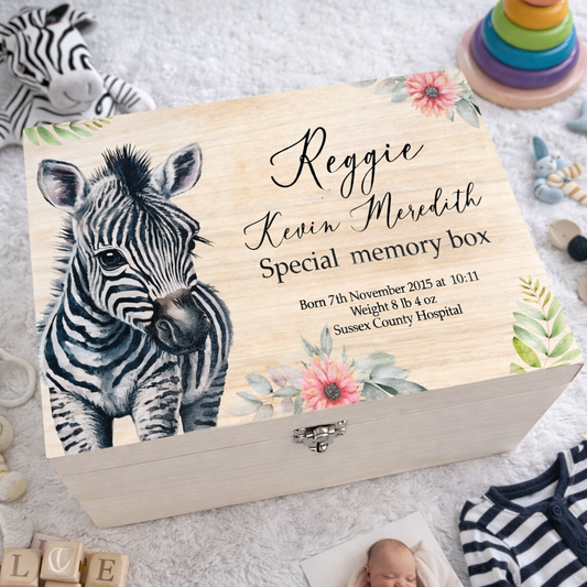 Zebra keepsake box