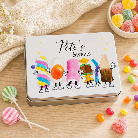 Sweet character tin