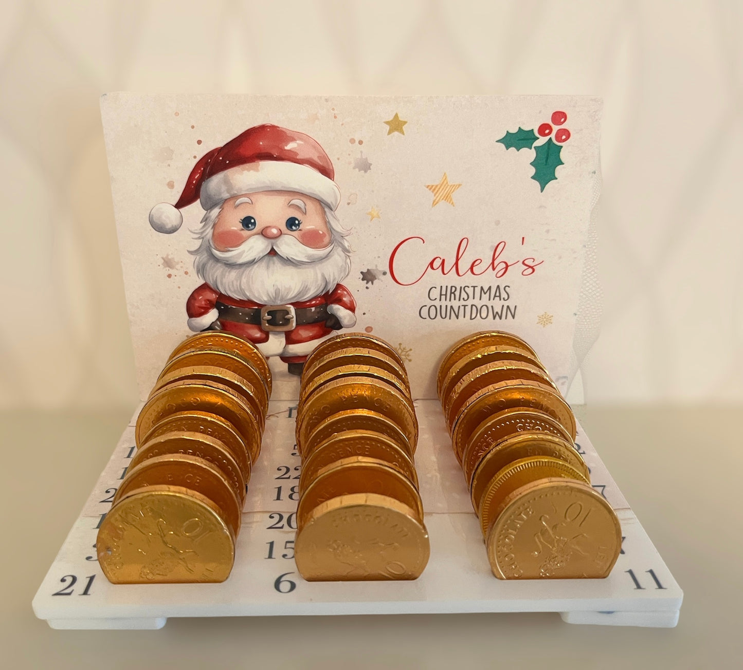 Santa Chocolate Coin Christmas Countdown