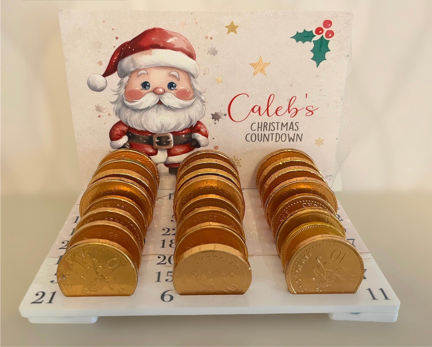 Santa Chocolate Coin Christmas Countdown