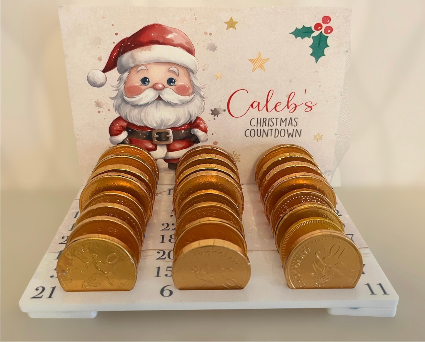 Santa Chocolate Coin Christmas Countdown