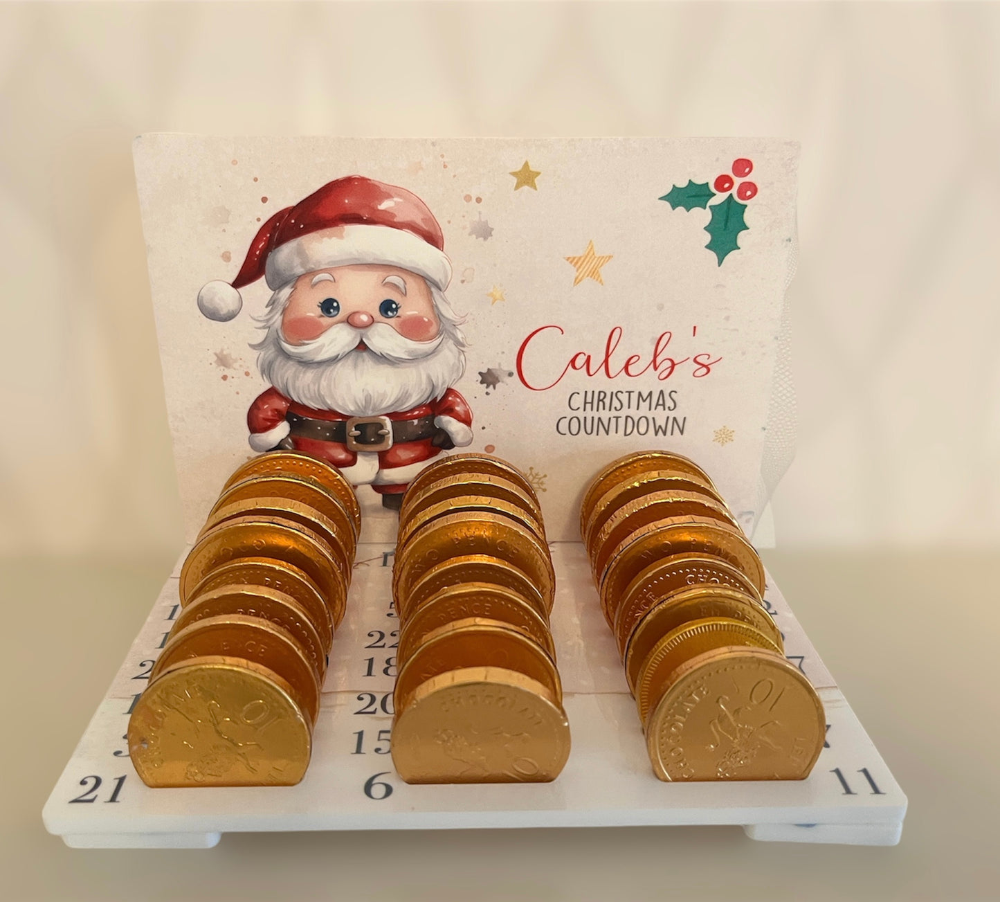 Santa Chocolate Coin Christmas Countdown