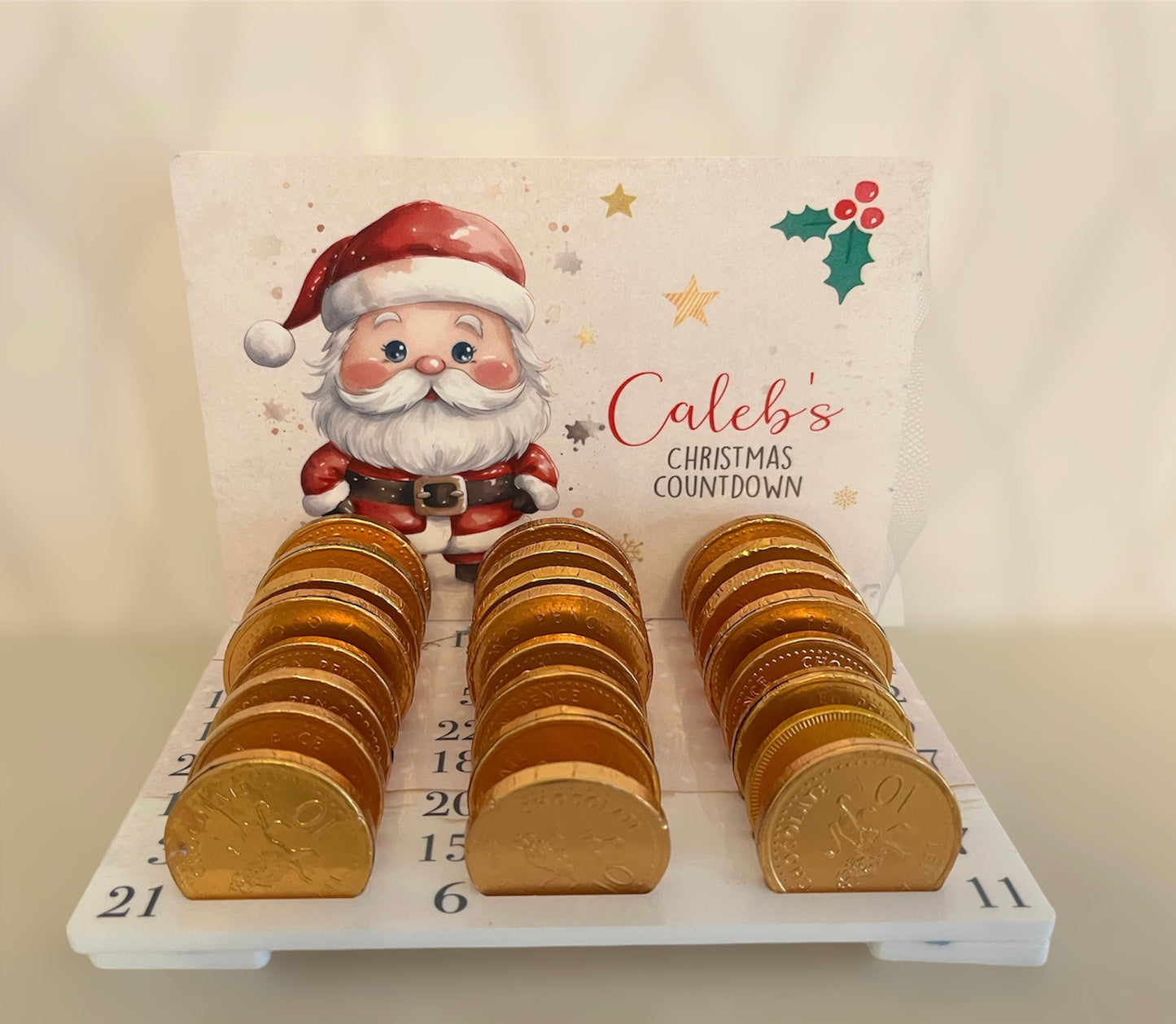 Santa Chocolate Coin Christmas Countdown