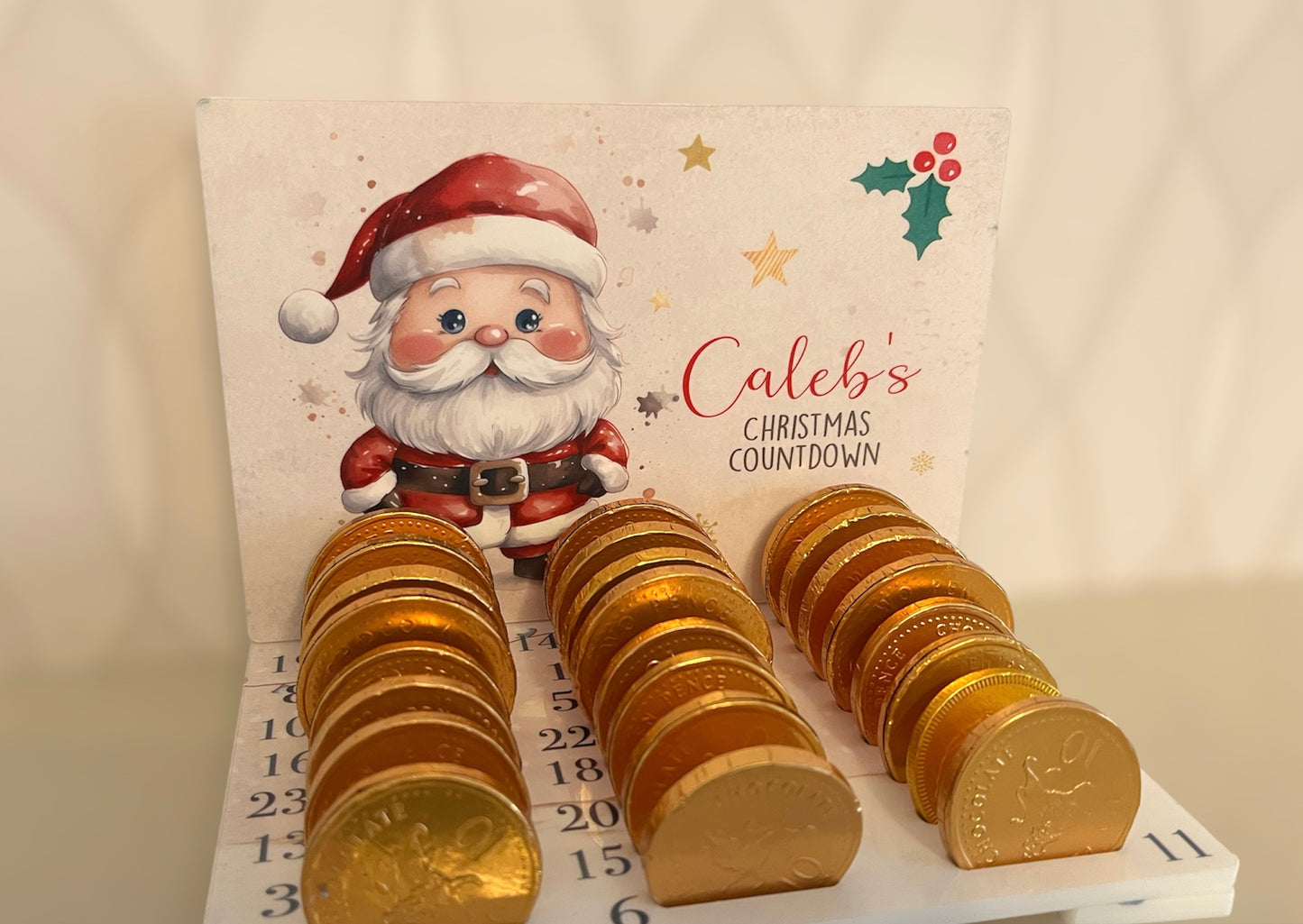 Santa Chocolate Coin Christmas Countdown