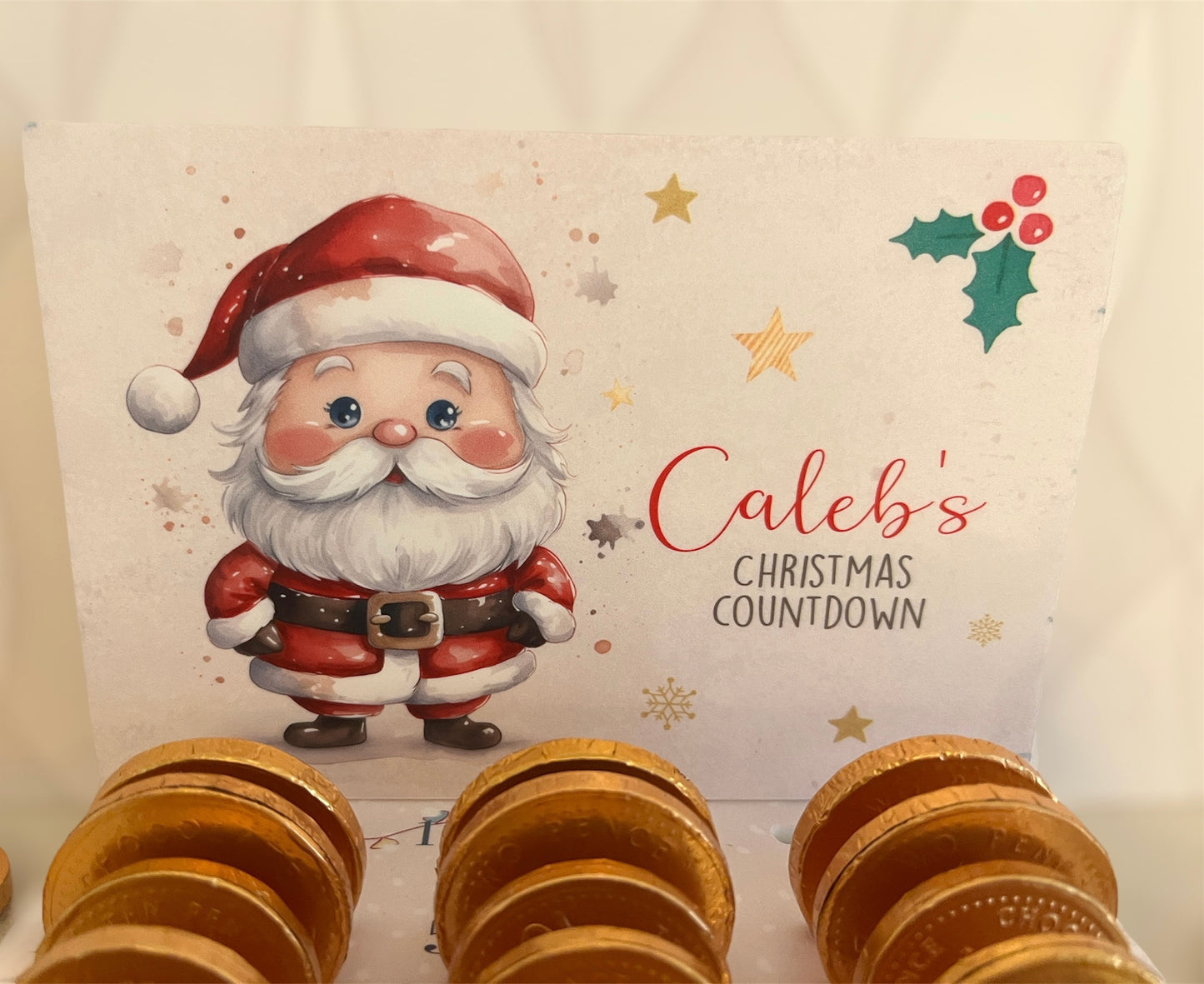 Santa Chocolate Coin Christmas Countdown